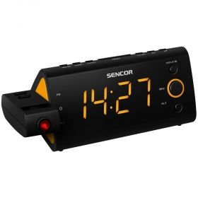 Радио с часовник с прожекция на часа и будилник SENCOR SRC 330 OR