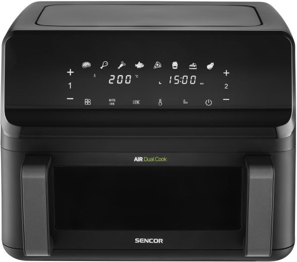 Фритюрник с горещ въздух  (Dual Vita Fryer)  Sencor SFR 9650BK Dual Vita