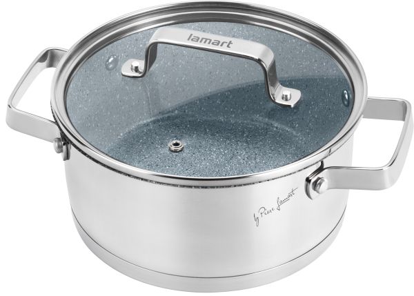 Тенджера с капак LAMART LT1103 STONESS, 20 х 9,5 см.