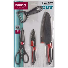 Комплект от 2 ножа, ножица и белачка LAMART LT2098