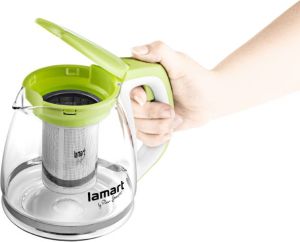 Стъклен чайник LAMART LT7026, 1,1 л.