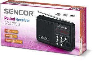 Преносимо радио SENCOR SRD 215 B, USB, Micro SD, MP3