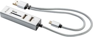 USB хъб, OTG хъб и четец за карти YENKEE YHC 102SR