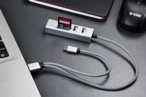 USB хъб, OTG хъб и четец за карти YENKEE YHC 102SR