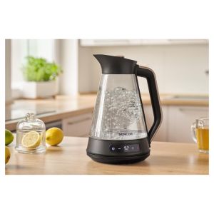 СТЪКЛЕНА ЕЛЕКТРИЧЕСКА КАНА С РЕГУЛИРАНЕ НА ТЕМПЕРАТУРА SENCOR SWK 1595BK