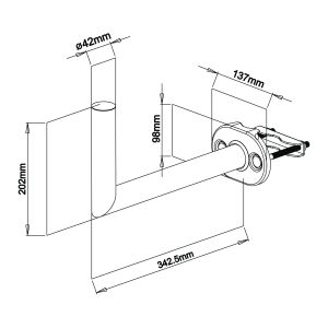 Стойка за антена STELL SHO 1124 за монтаж на стълб