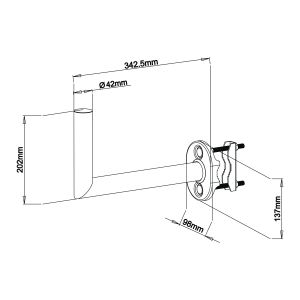 Стойка за антена STELL SHO 1123 за монтаж на балкон