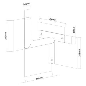 Стойка за антена STELL SHO 1120 за монтаж на стена