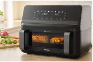 Фритюрник с горещ въздух  (Dual Vita Fryer)  Sencor SFR 9650BK Dual Vita