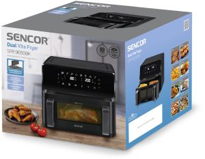 Фритюрник с горещ въздух  (Dual Vita Fryer)  Sencor SFR 9650BK Dual Vita