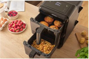 Фритюрник с горещ въздух  (Dual Vita Fryer)  Sencor SFR 1250BK Dual Vita