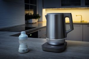 Двойностенна електрическа кана Sencor SWK 0850GY с регулиране на температура и U-образно дъно  