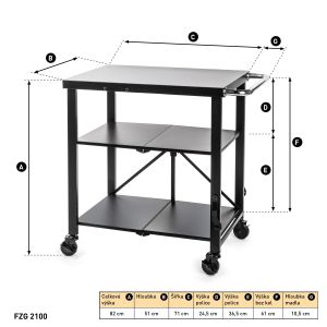 Сгъваема маса за барбекю FIELDMANN FZG 2100