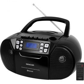 Микросистема с касетофон SENCOR SPT 3907 B, CD, BT, MP3, USB, AUX, FM Radio