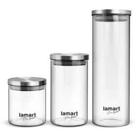 Комплект стъклени кутии за храна LAMART LT6025 PEUT, 3 бр.